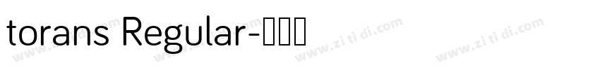 torans Regular字体转换